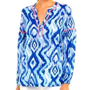 Lilly Pulitzer kalissa knit Tunic Top Boho Coastal Resortwear size XXS